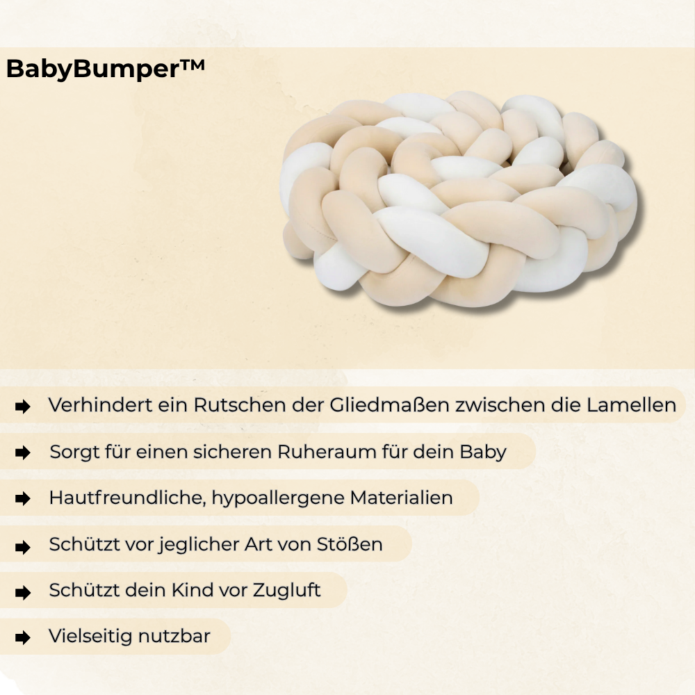 Baby Bumper™ - Handgeflochtene Bettschlangen
