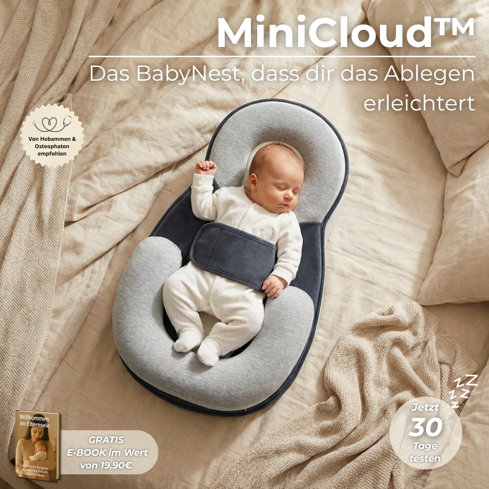 MiniCloud™ - Das Babynest, dass dir das Ablegen erleichtert