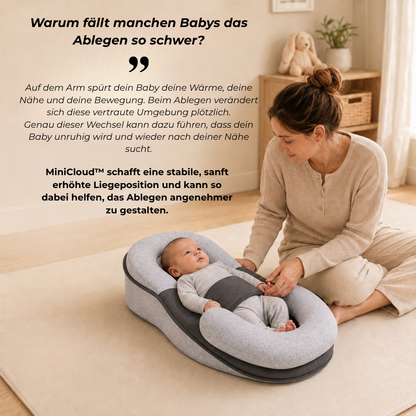 MiniCloud™ - Das Babynest, dass dir das Ablegen erleichtert